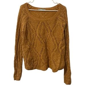 Cable Knit Sweater in Mustard by Maurices Size L